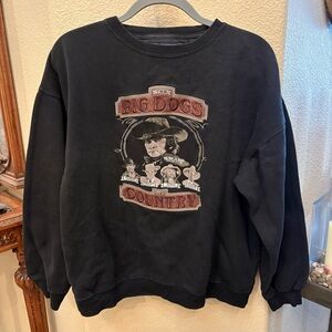Vtg BIG DOG of Country Embroidery Graphic Oversize Sweatshirt Size Small-Unisex